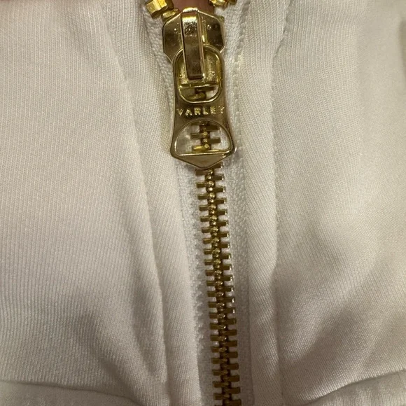 Varley White Zip-Up with Gold Accents - Picture 4 of 12